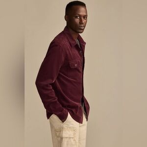 Lucky Brand Long Sleeve Corduroy Utility Shirt in Vineyard Wine